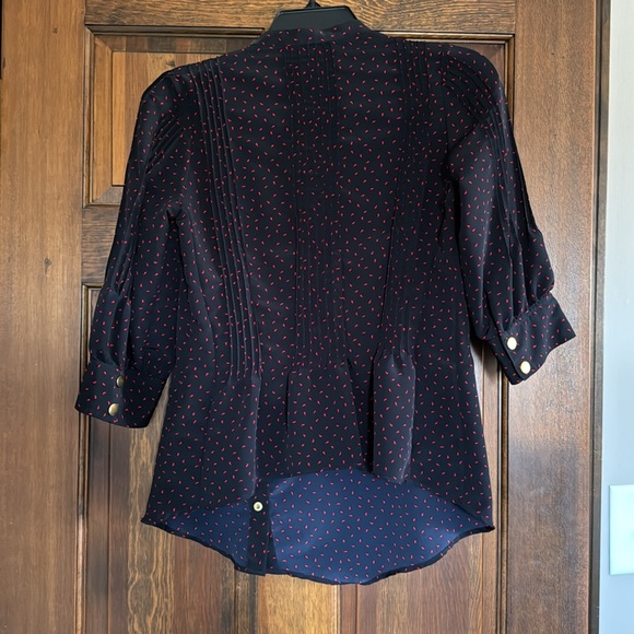 Lauren Moffatt asymmetric snap front blouse S - Picture 5 of 9